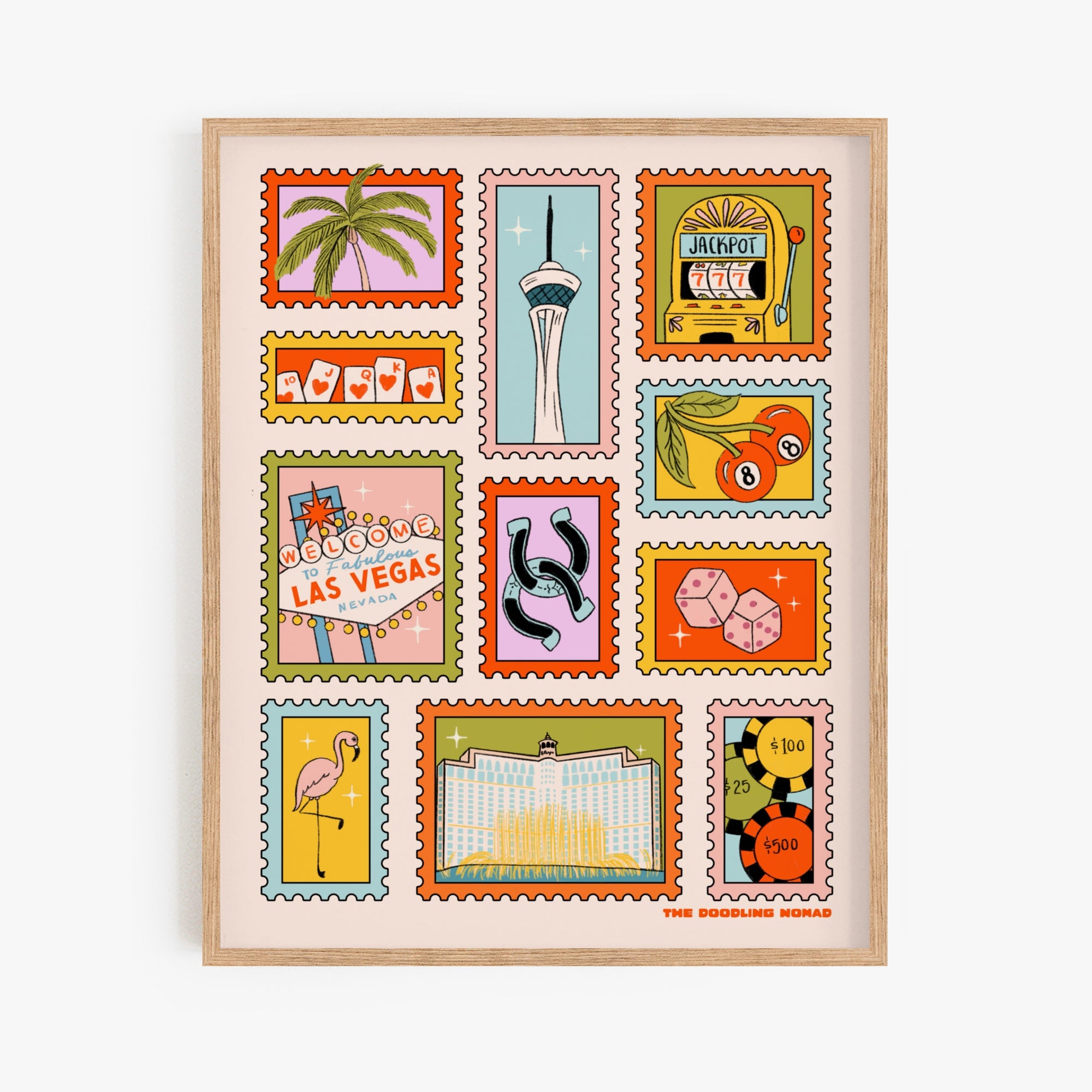 Stamped Vegas Art Print