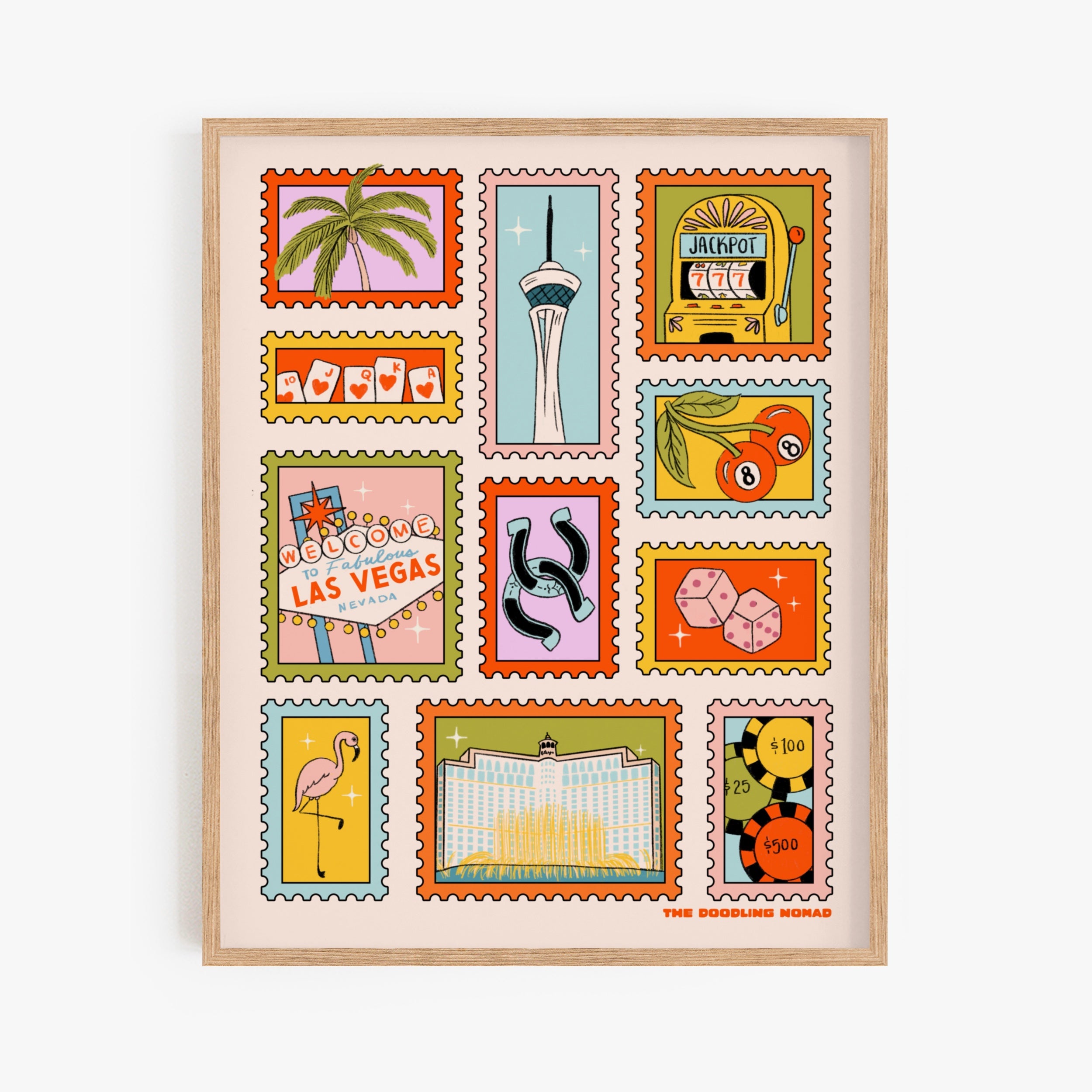 Stamped Vegas Art Print
