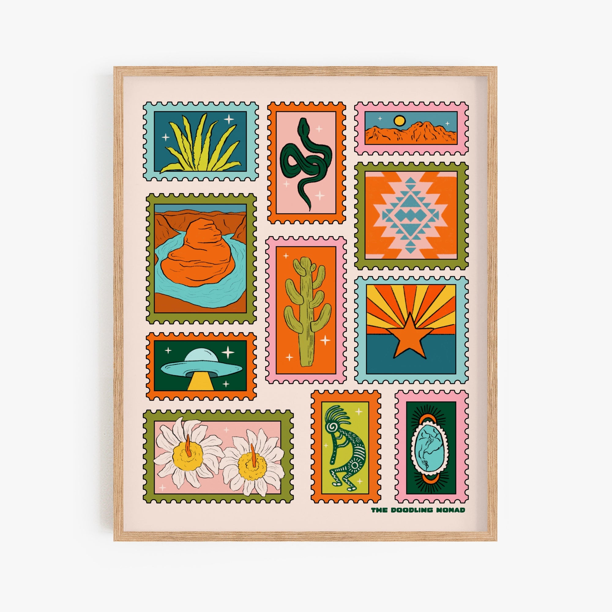 Stamped Arizona Art Print