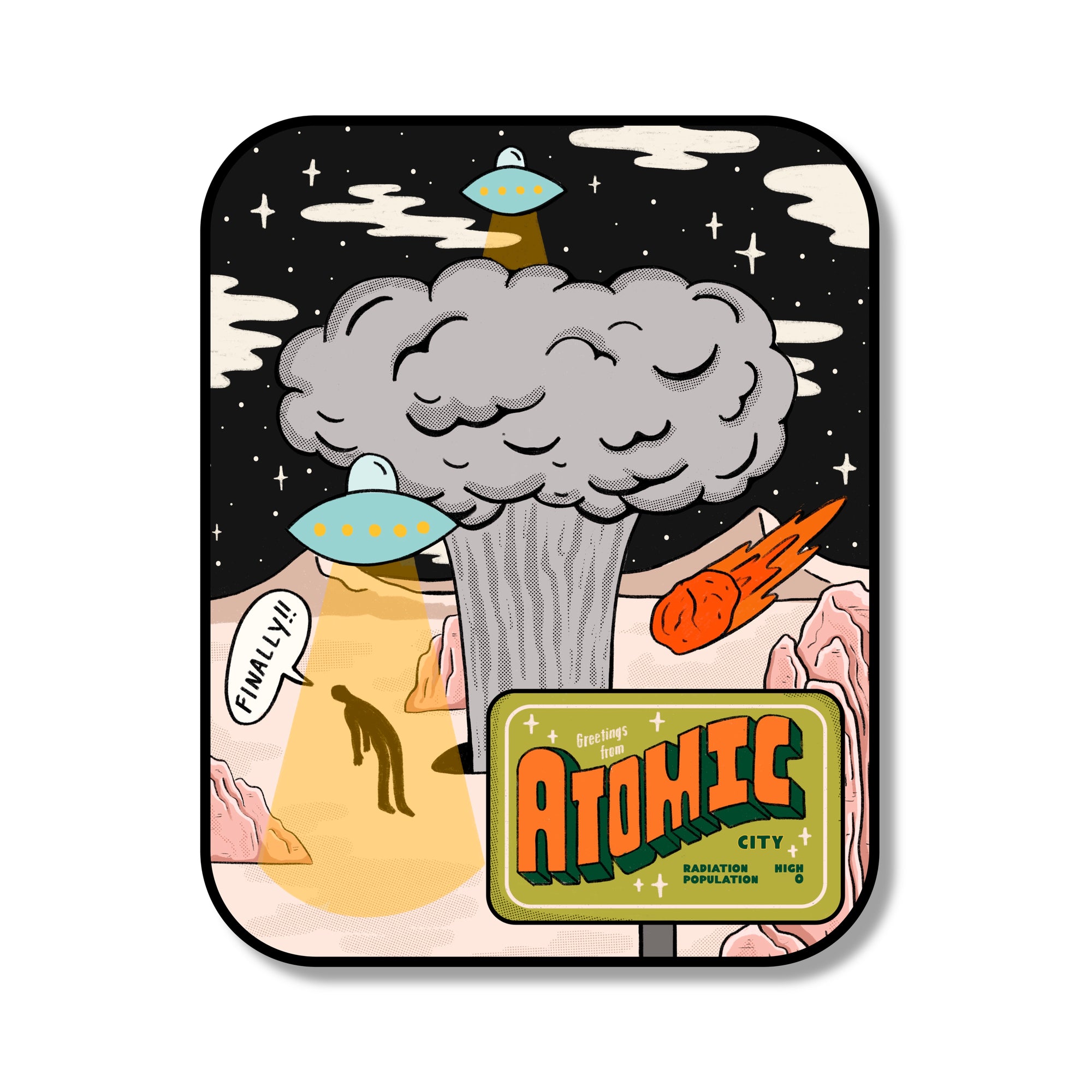 Atomic City Vinyl Sticker