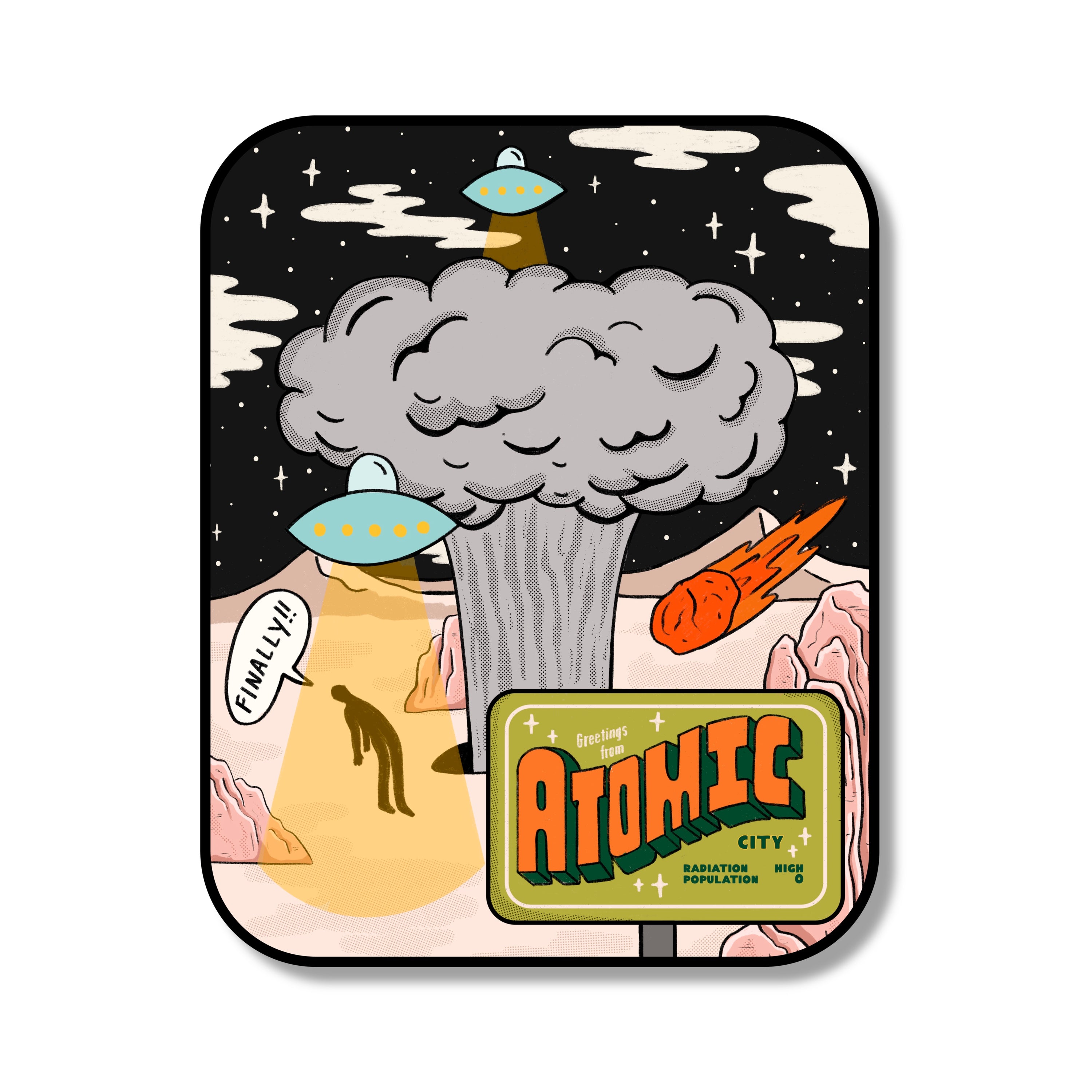 Atomic City Vinyl Sticker