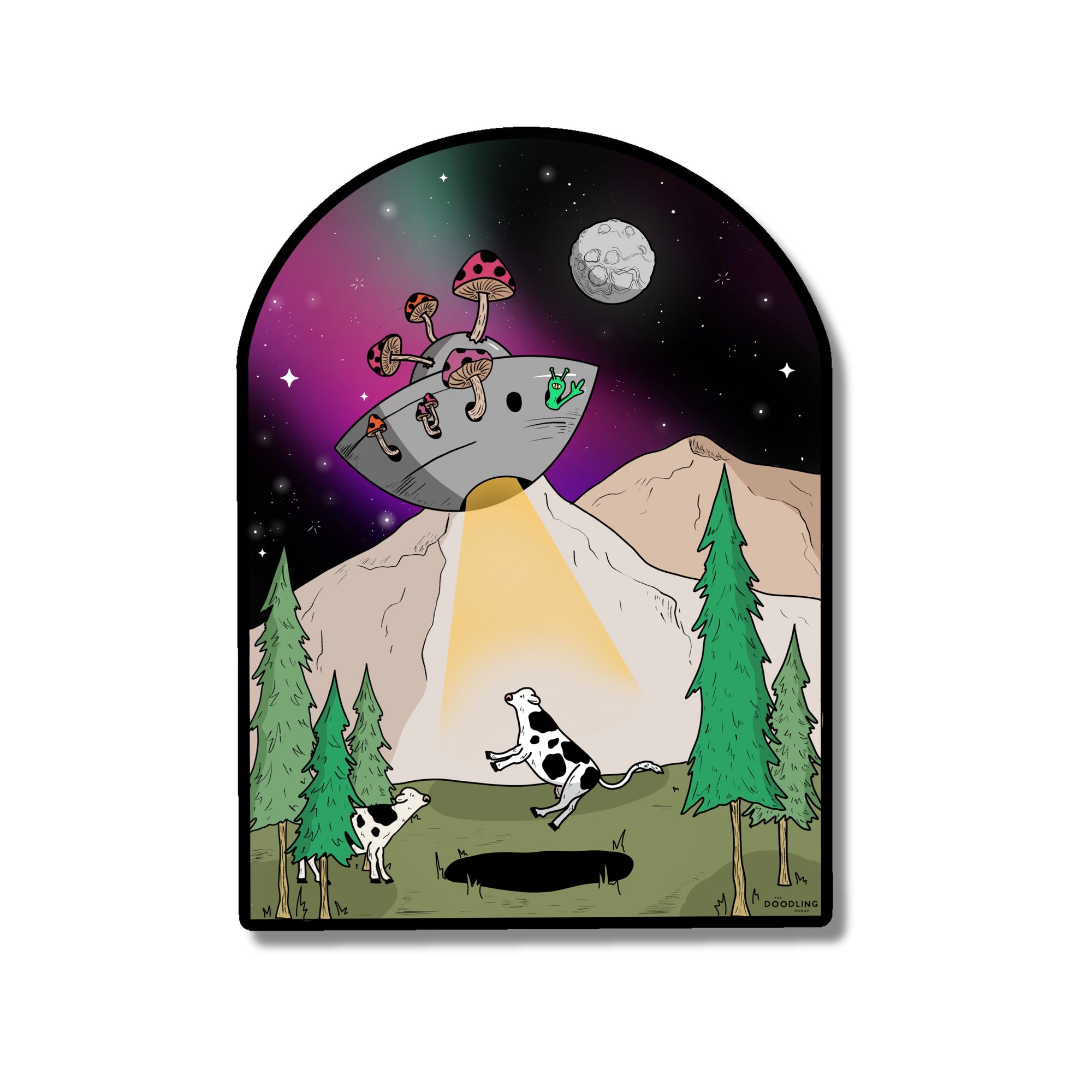 Beam Me Up Vinyl Sticker