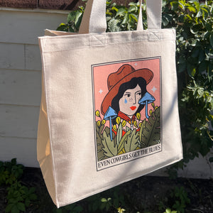 Cowgirl Canvas Tote Bag