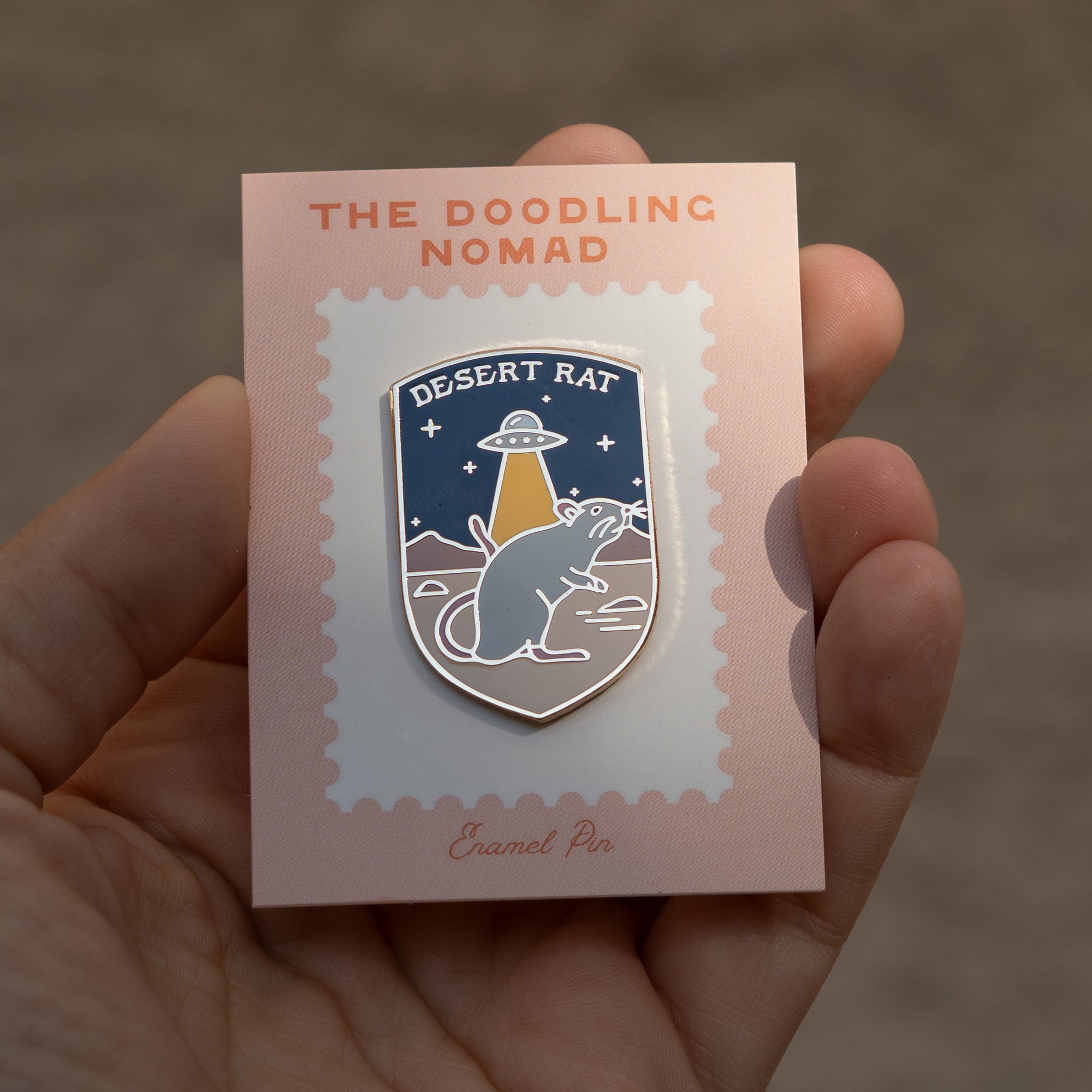 Desert Rat Enamel Pin