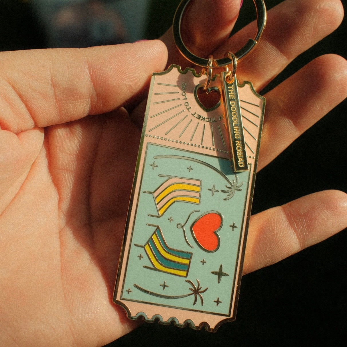 Love Island Enamel Keychain
