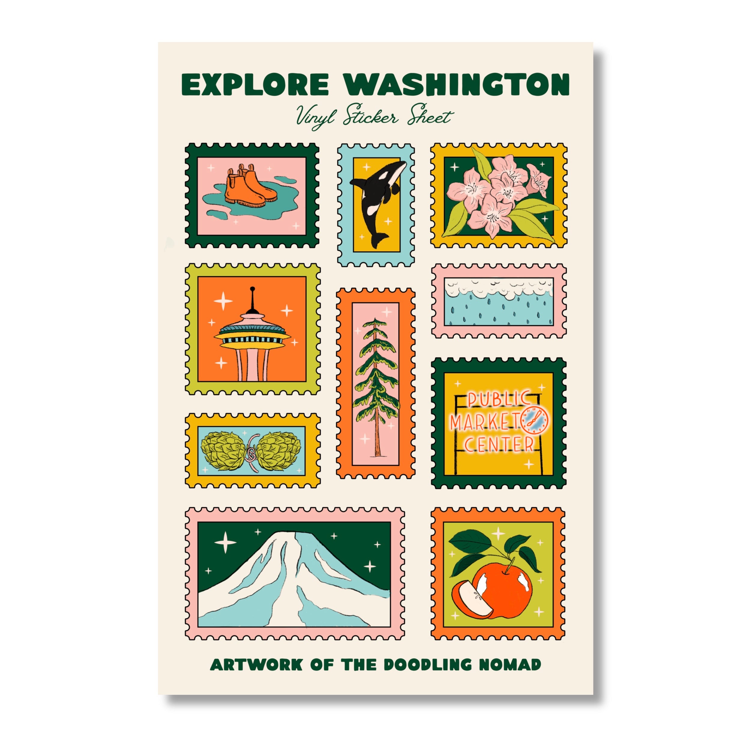 Explore Washington Sticker Sheet
