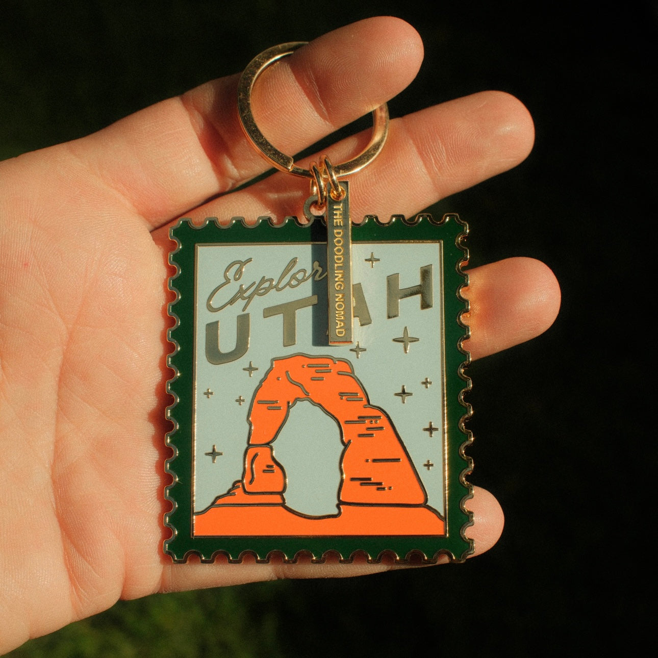 Explore Utah Enamel Keychain