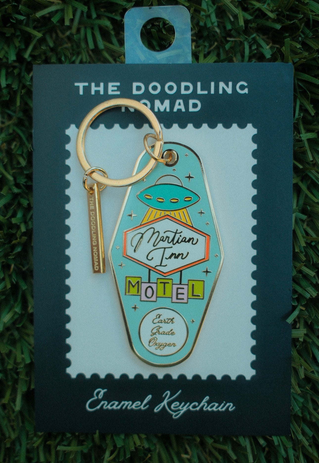 Martian Inn Enamel Keychain