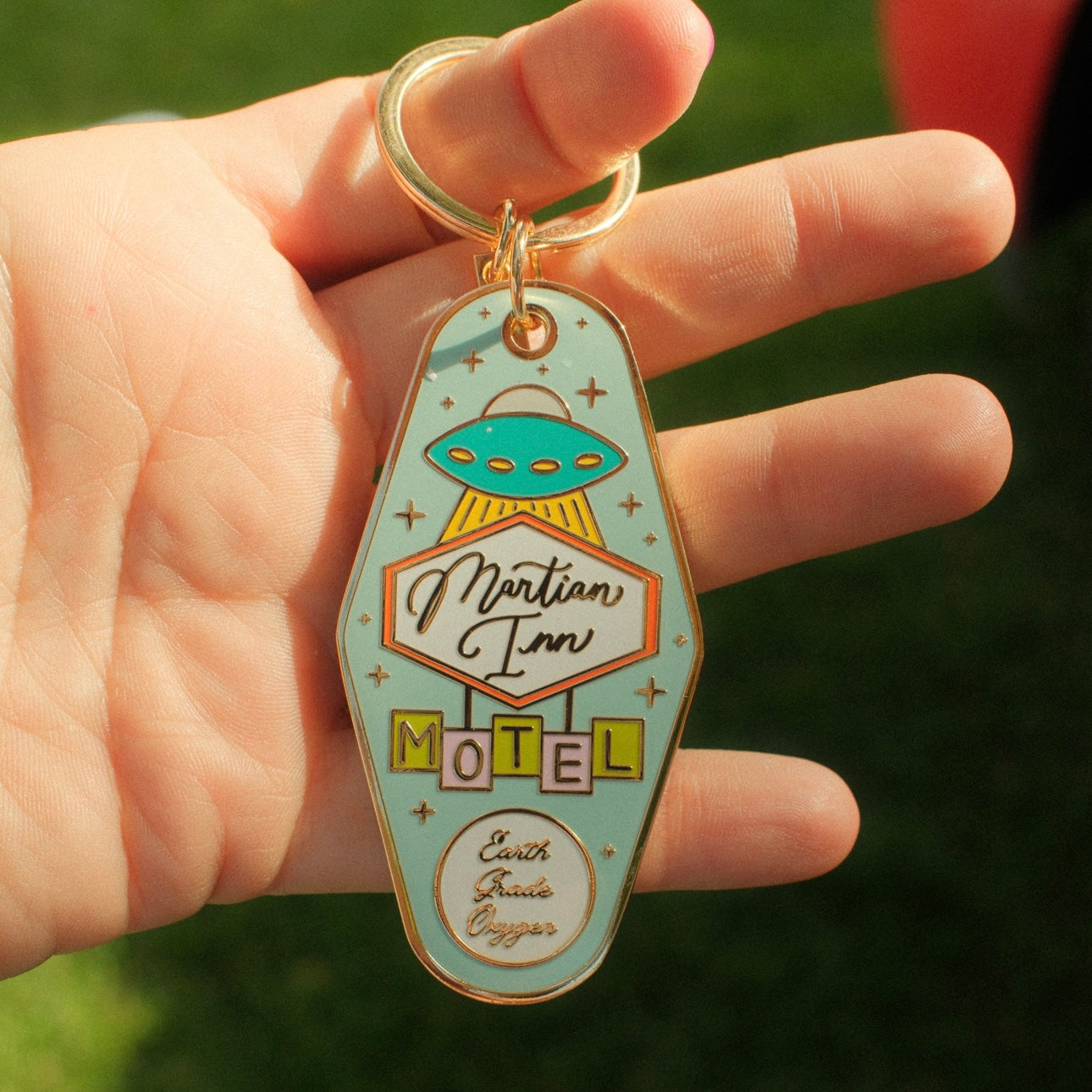 Martian Inn Enamel Keychain
