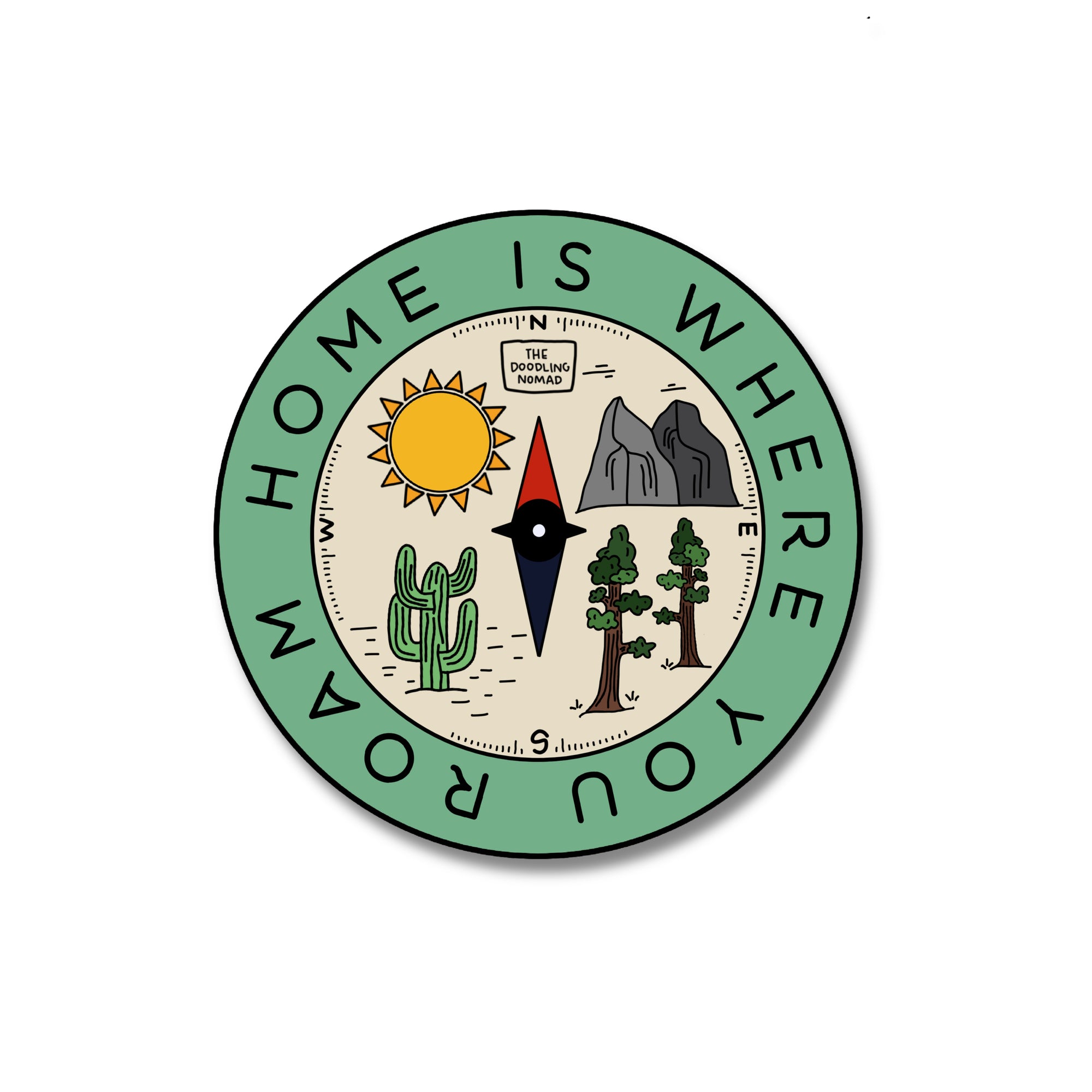 Home Is Where You Roam Vinyl Sticker