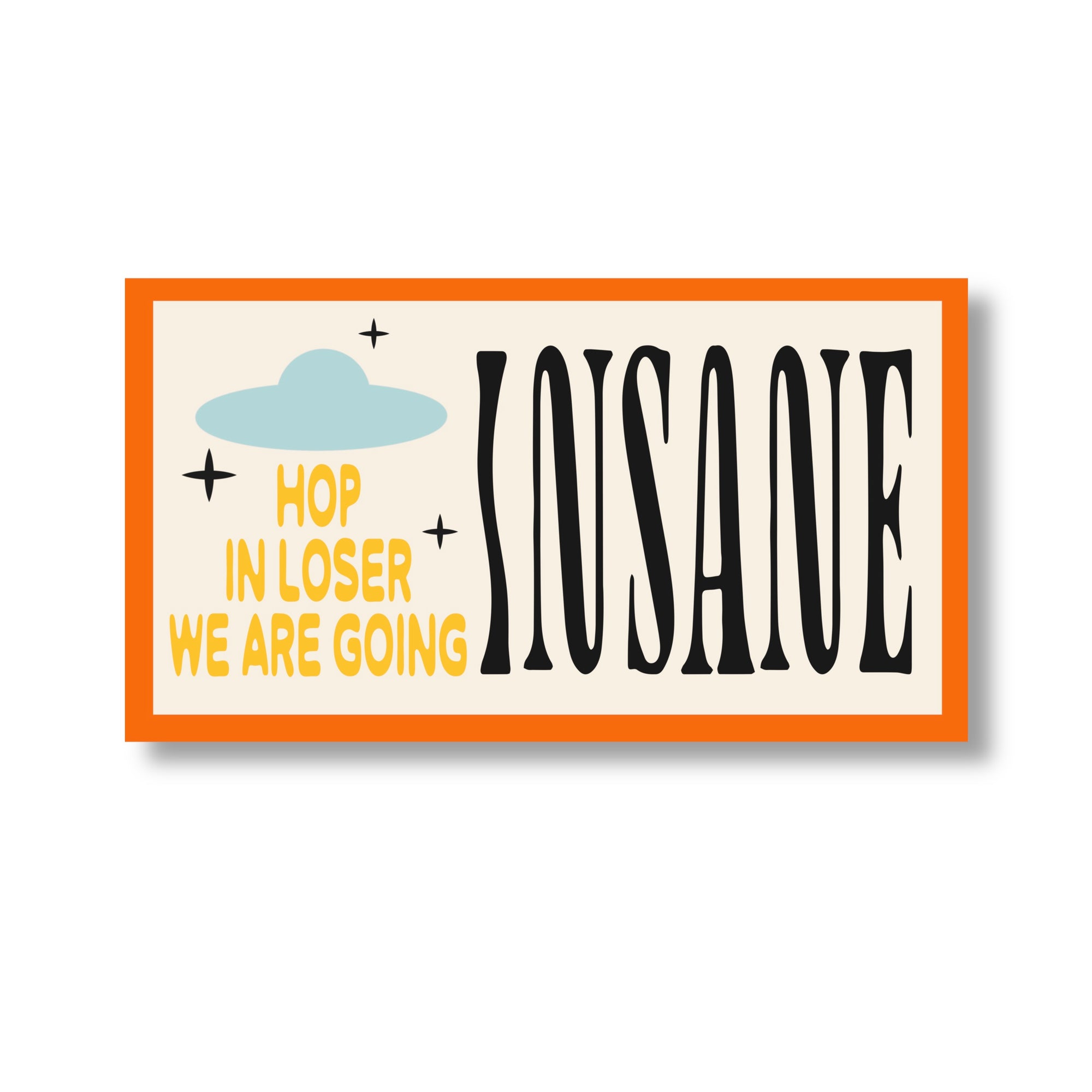 Going Insane Mini Bumper Sticker