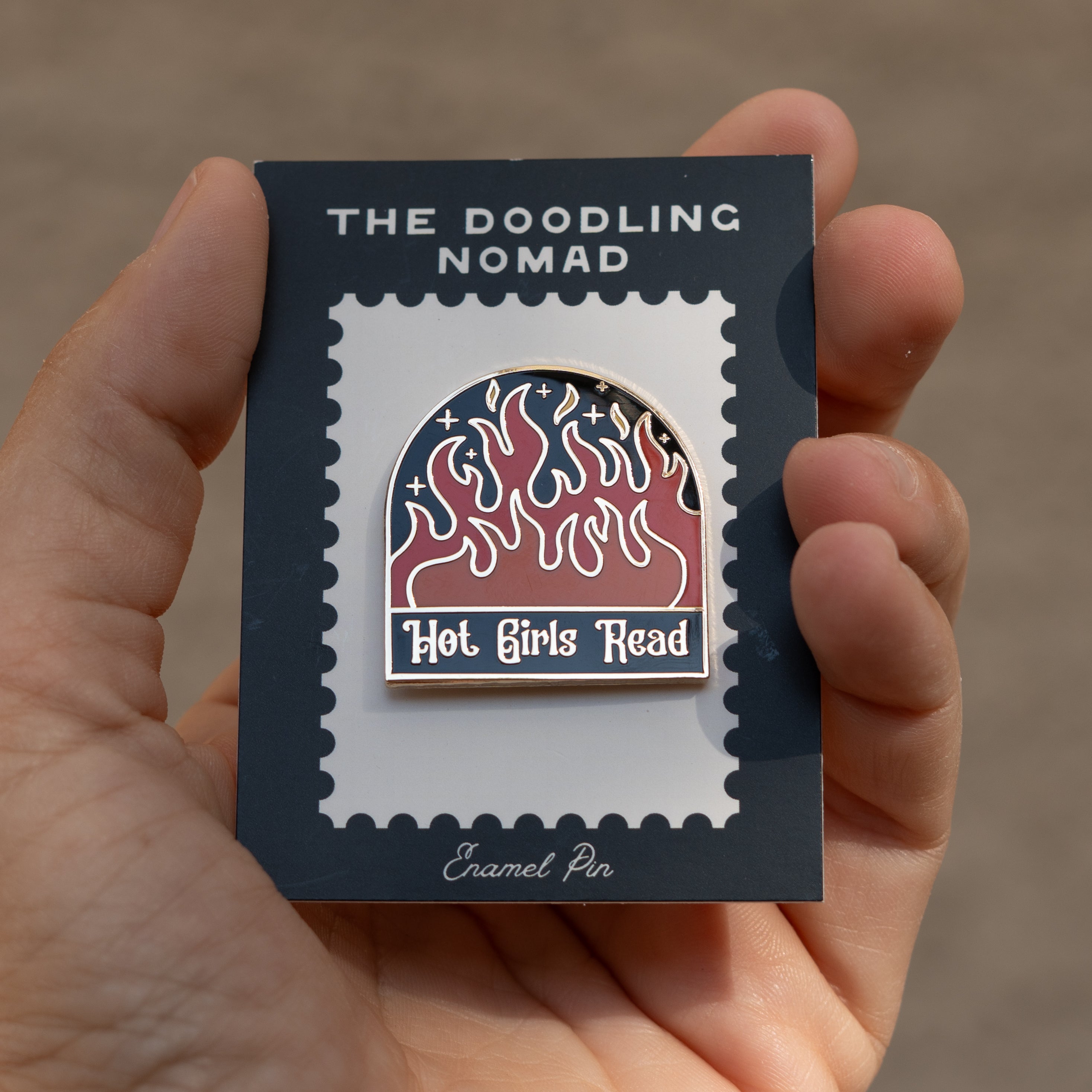 Hot Girls Read Enamel Pin