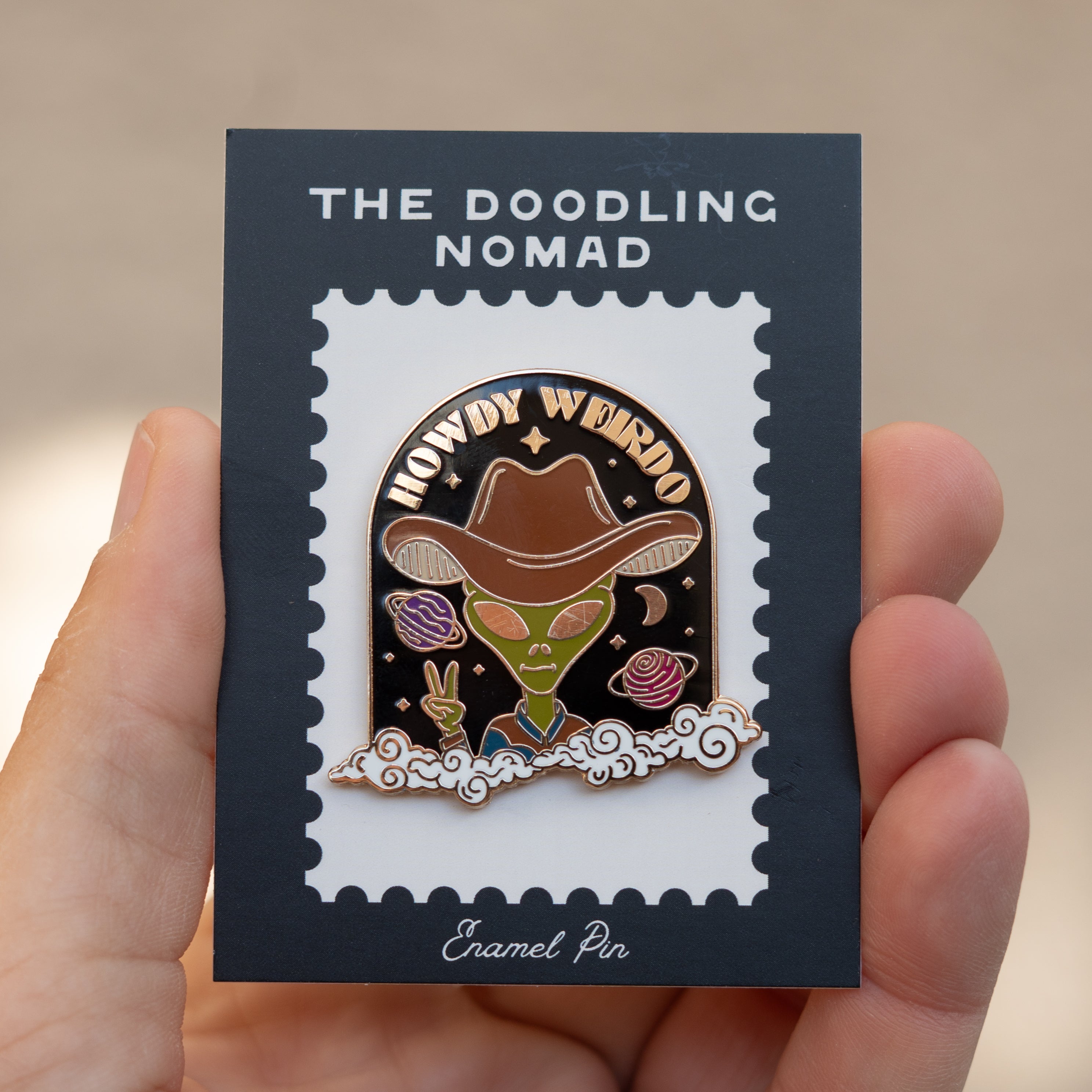 Howdy Weirdo Enamel Pin