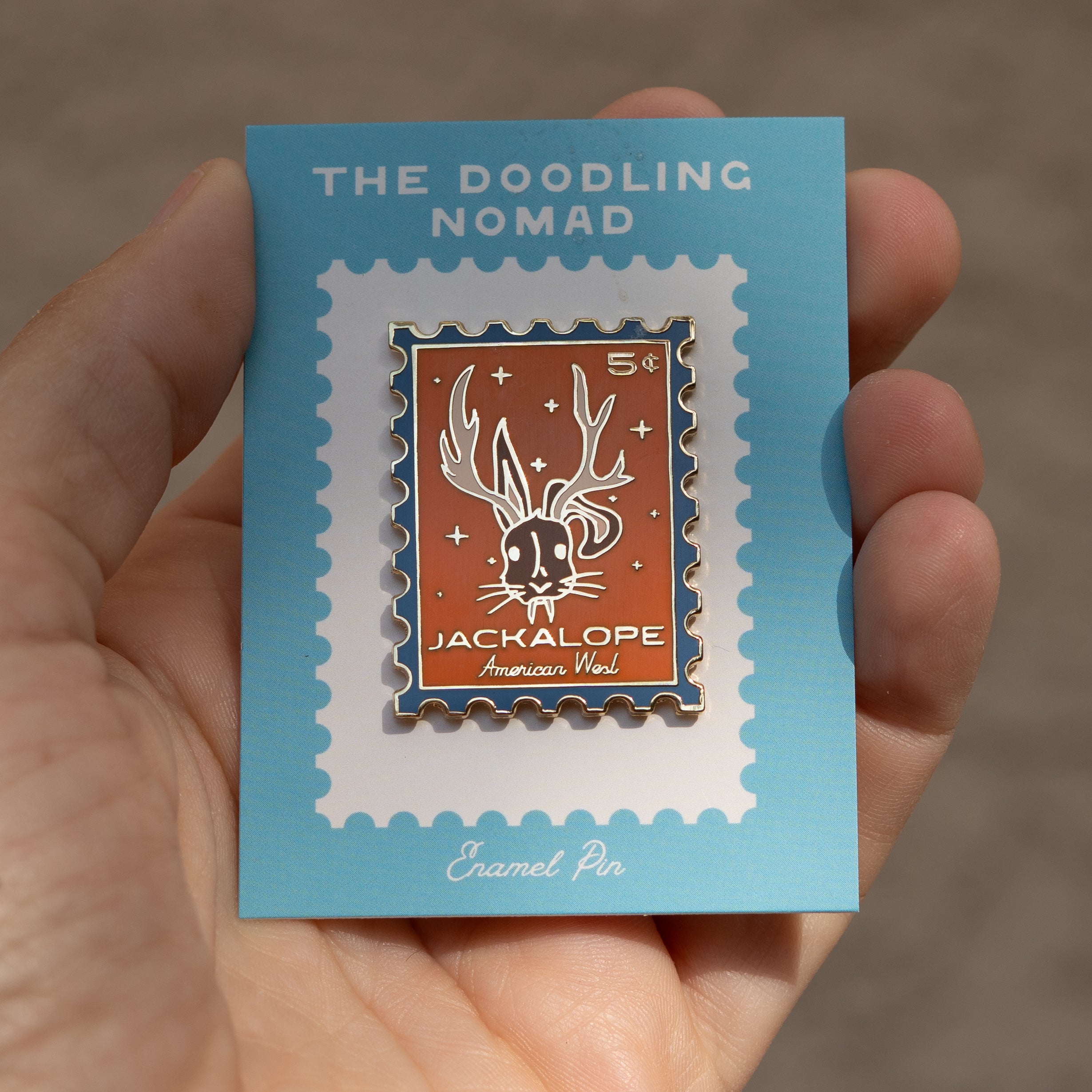 Jackalope Enamel Pin