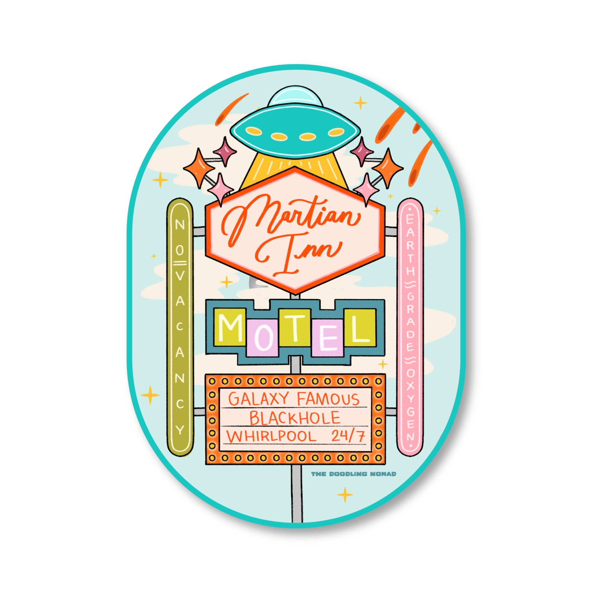Martian Inn Vinyl Sticker