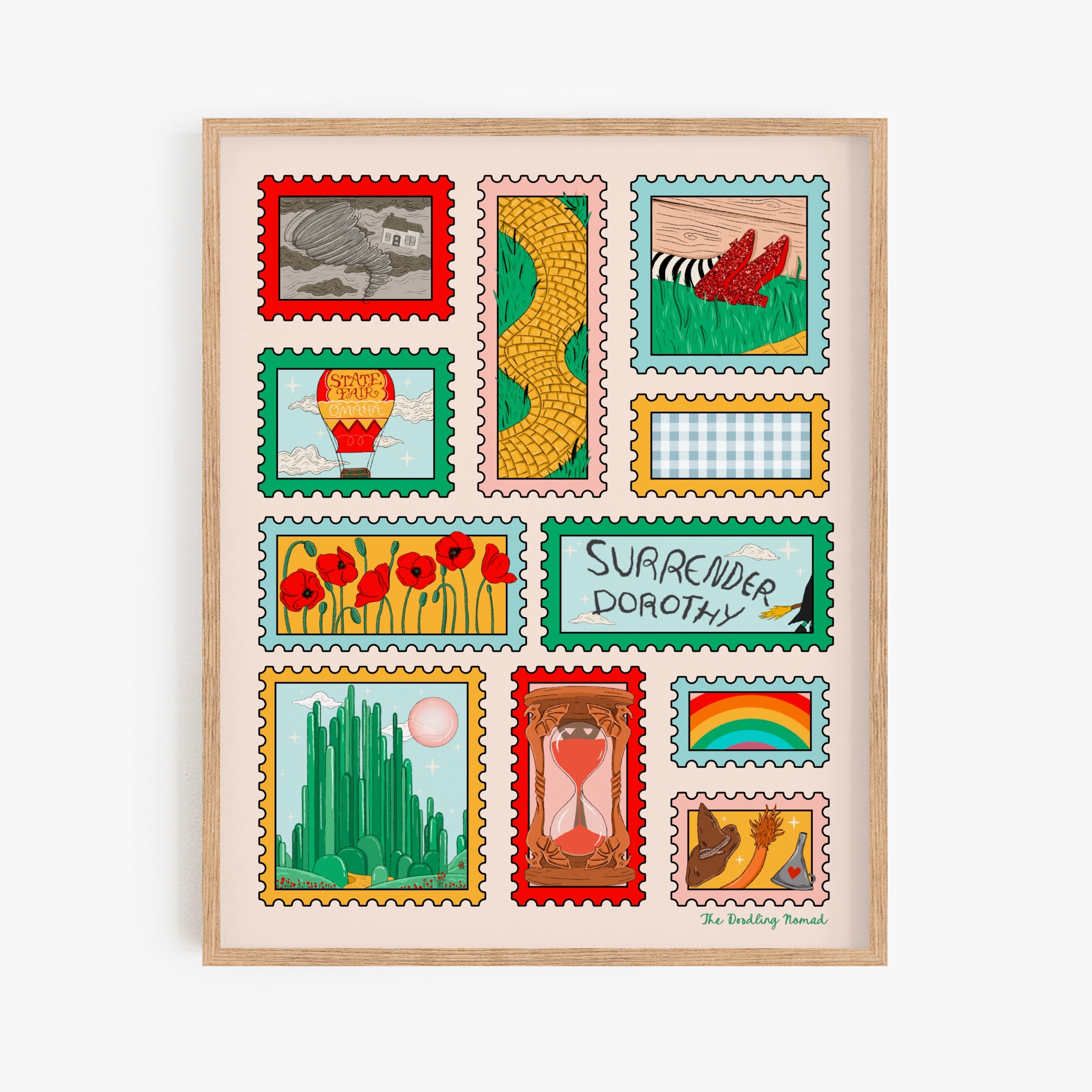 Wizard of Oz Stamped Art Print