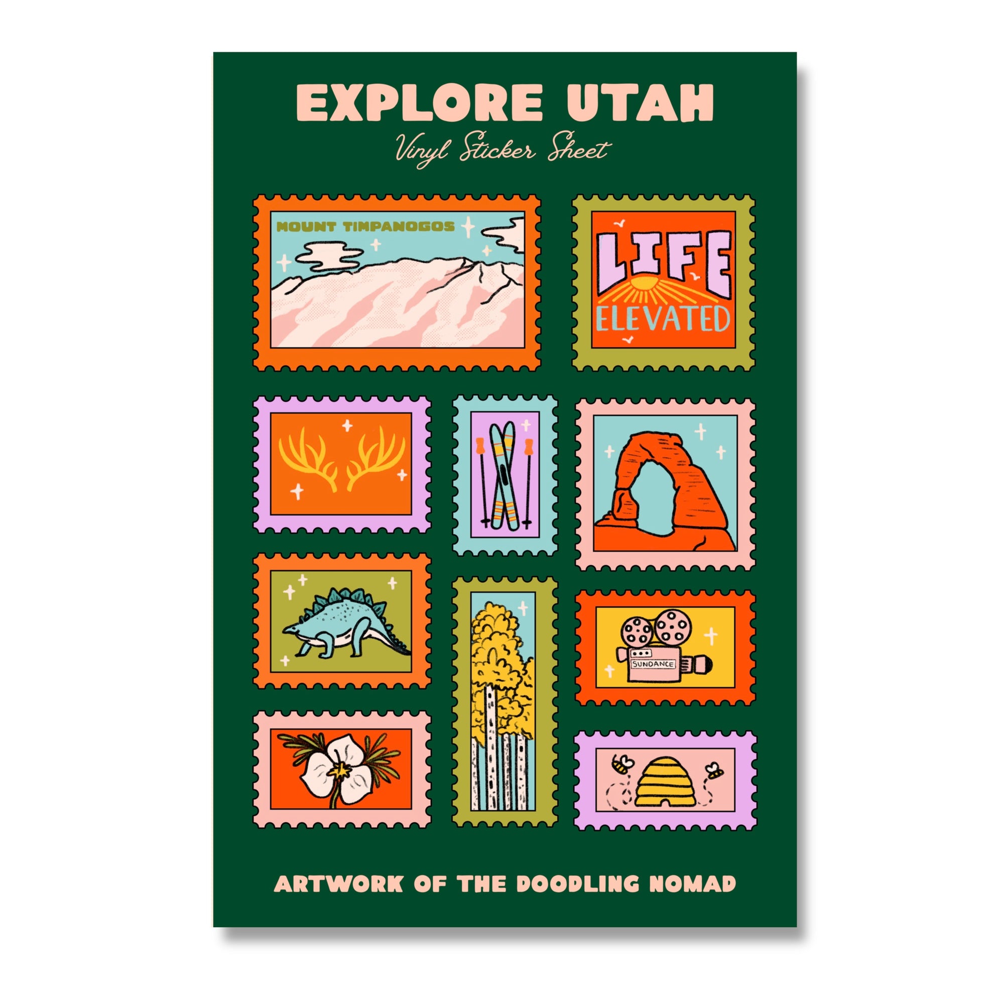 Explore Utah Sticker Sheet