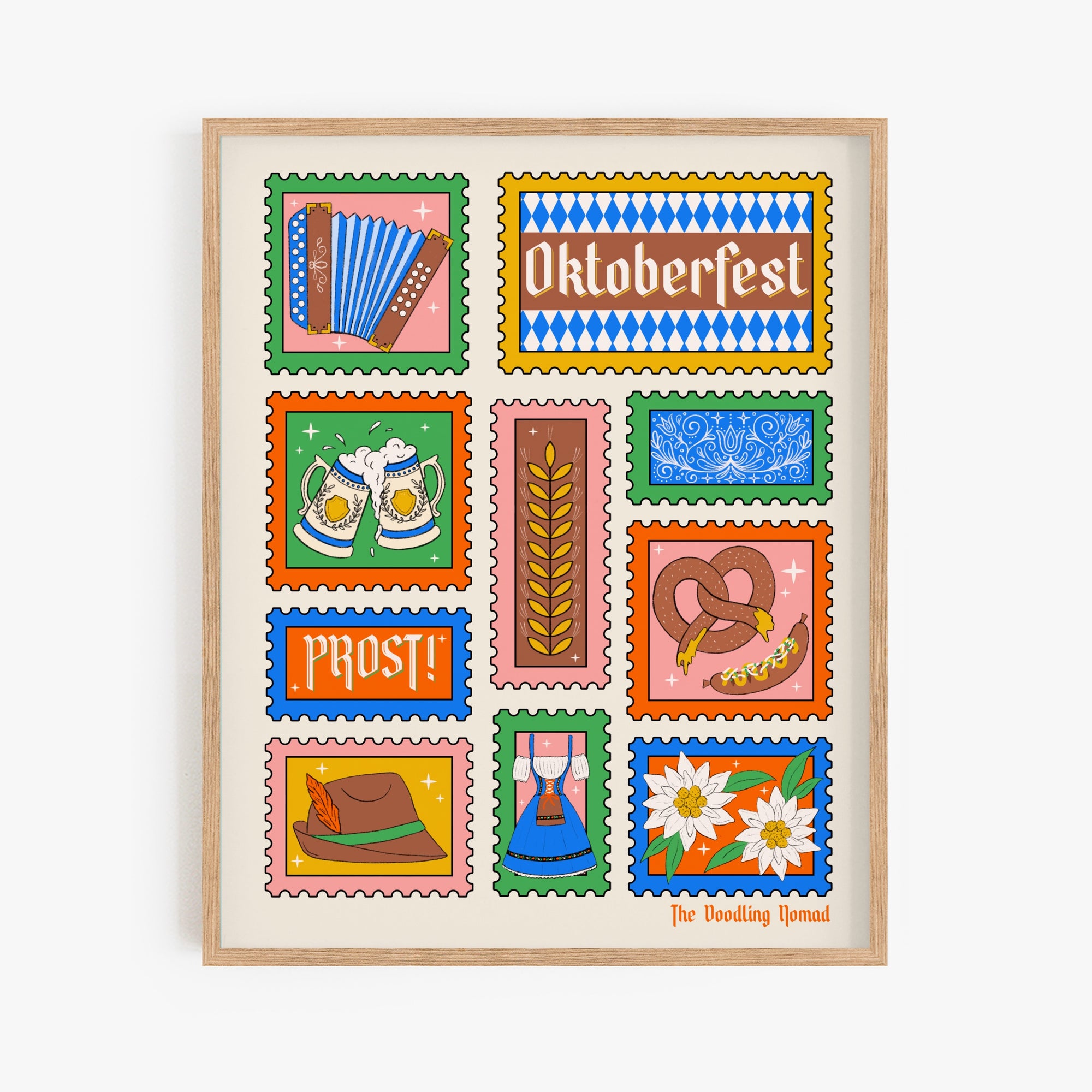 Oktoberfest Stamped Art Print
