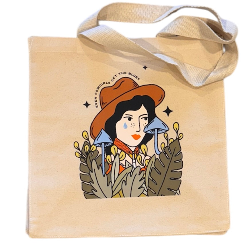 Cowgirl Canvas Tote Bag