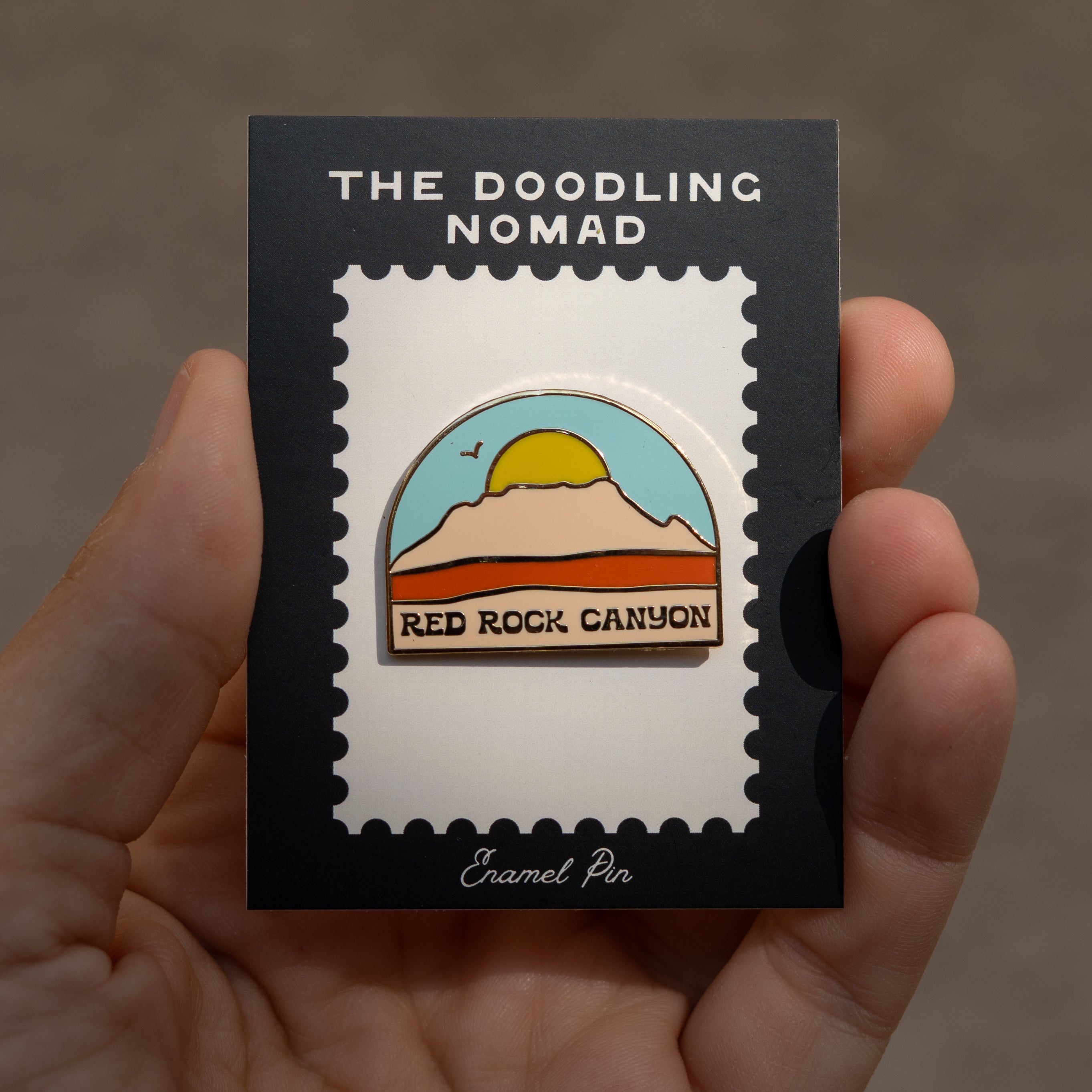 Red Rock Canyon Enamel Pin