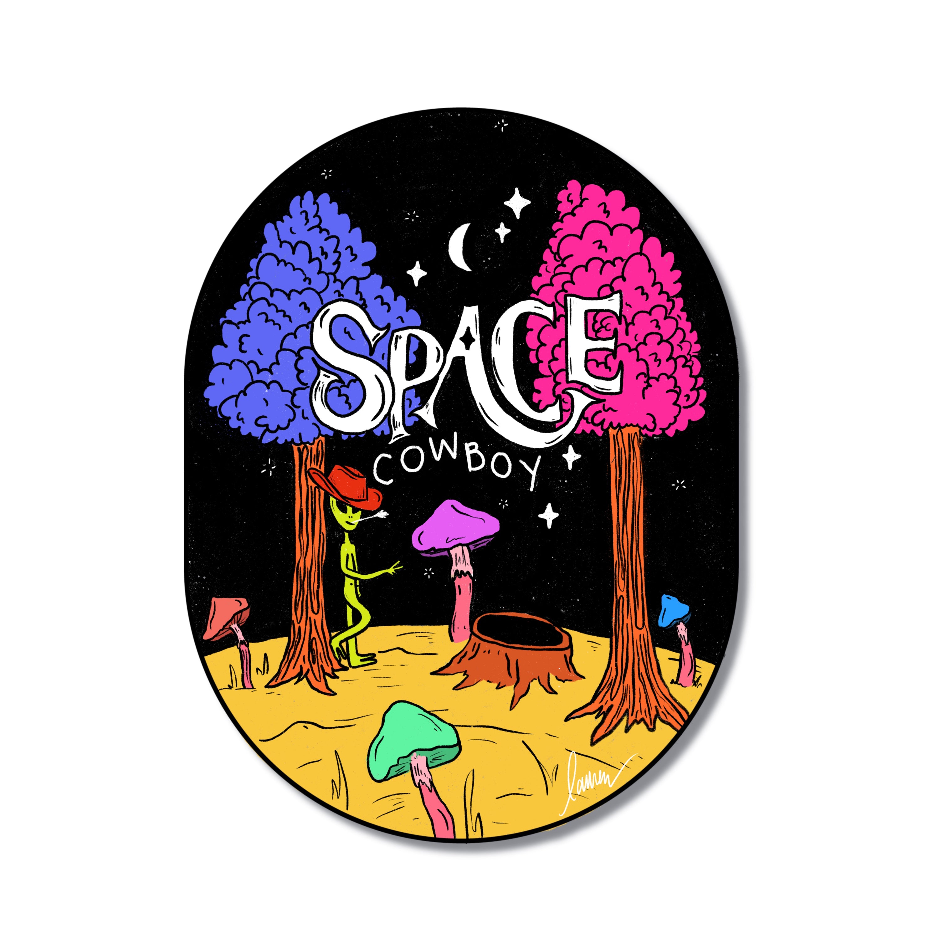 Space Cowboy Vinyl Sticker