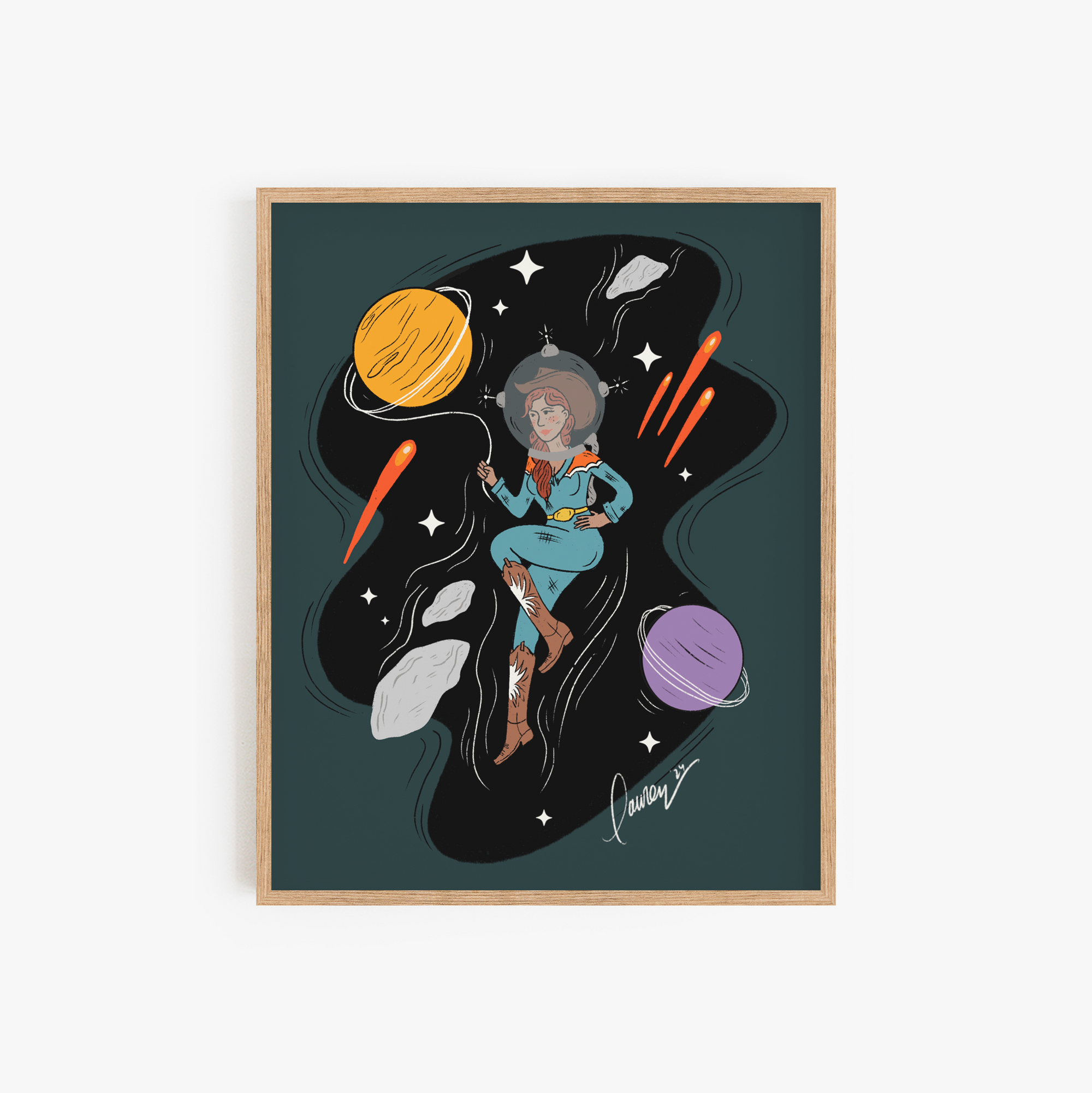 Space Girl Art Print