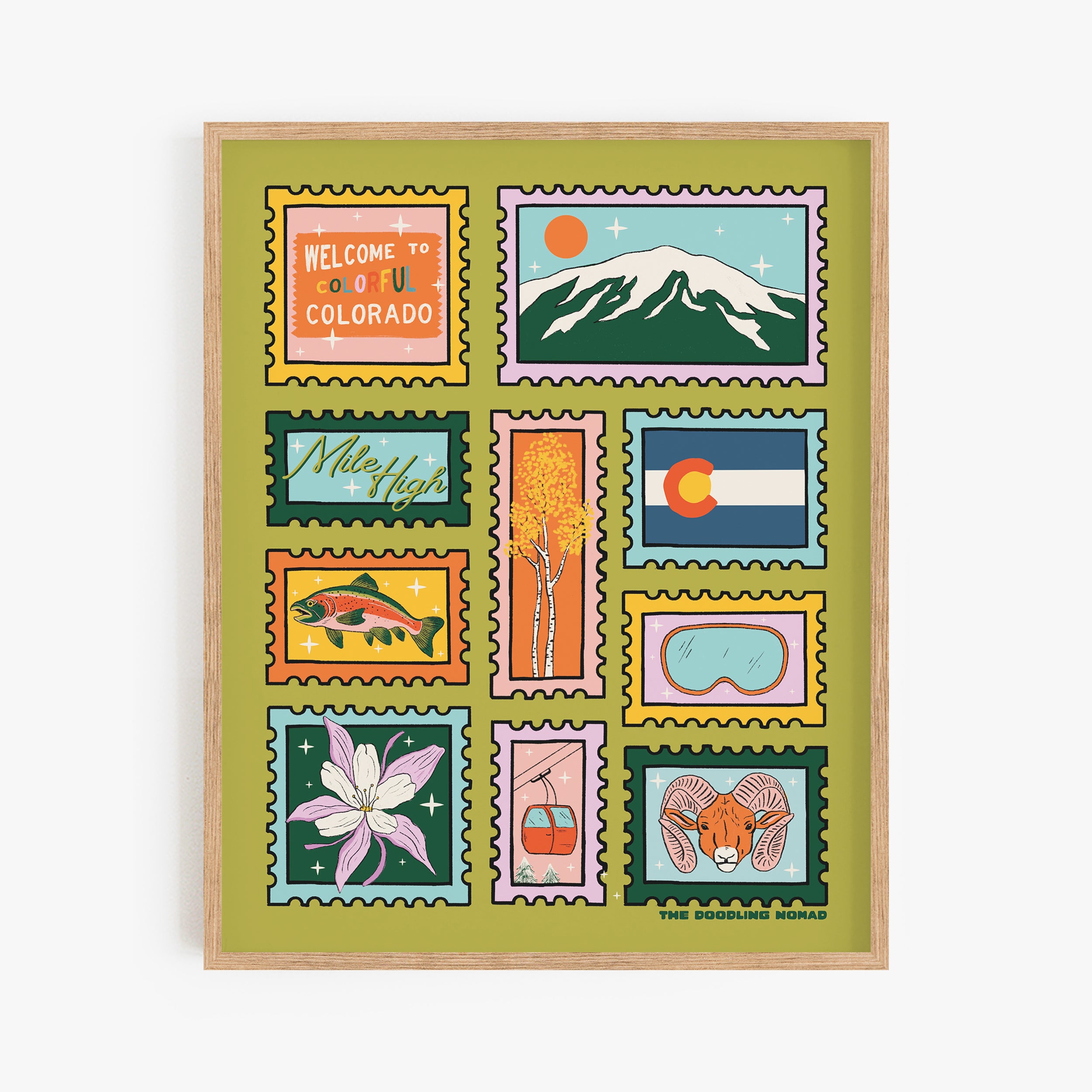 Stamped Colorado Art Print