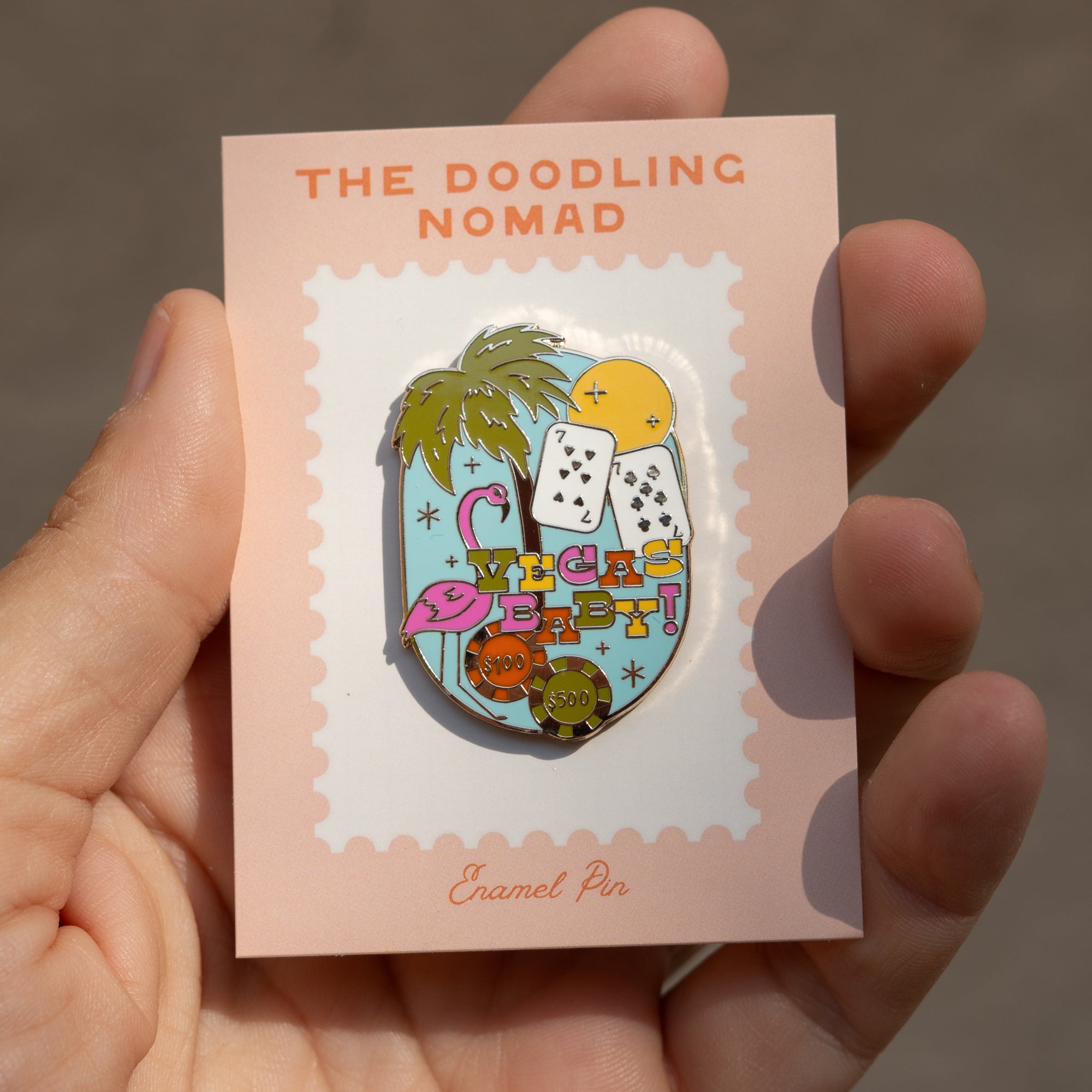 Vintage Vegas Enamel Pin