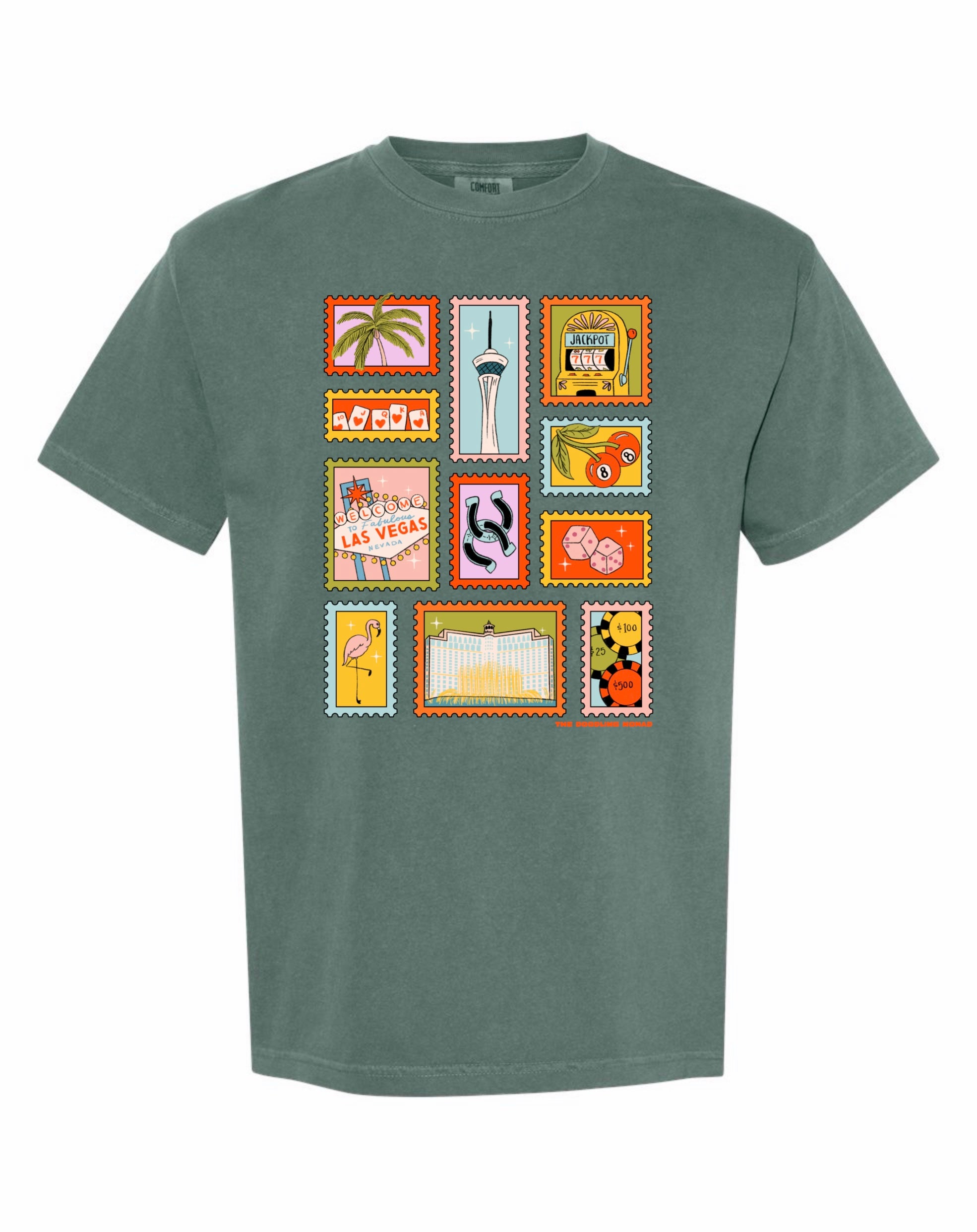 Stamped Vegas Cotton Tee