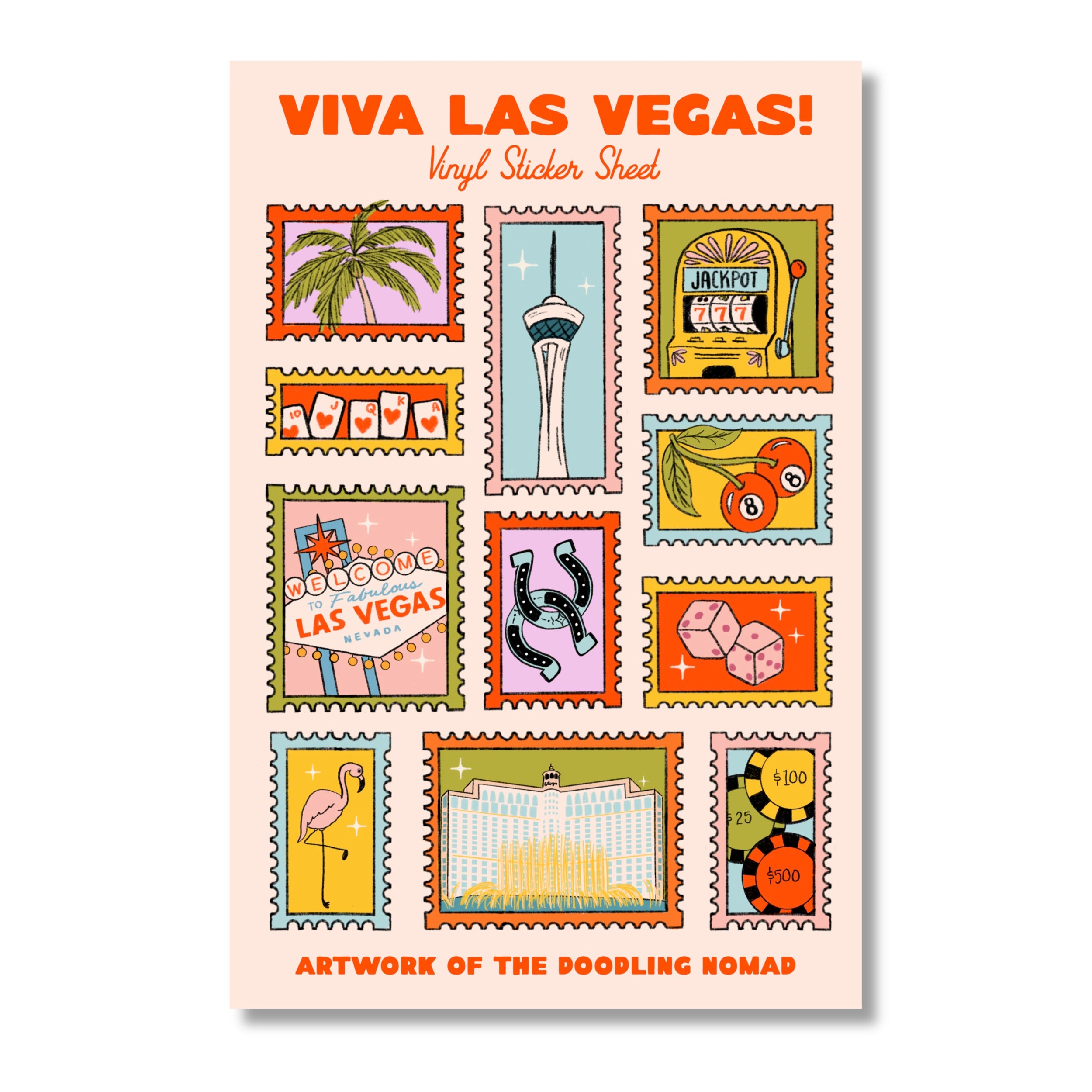 Viva Las Vegas Sticker Sheet