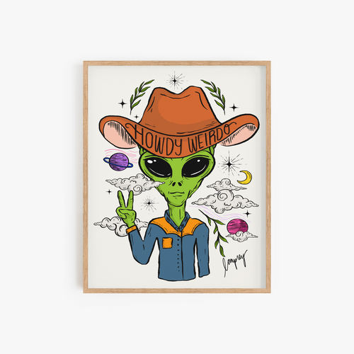 Howdy Weirdo Art Print