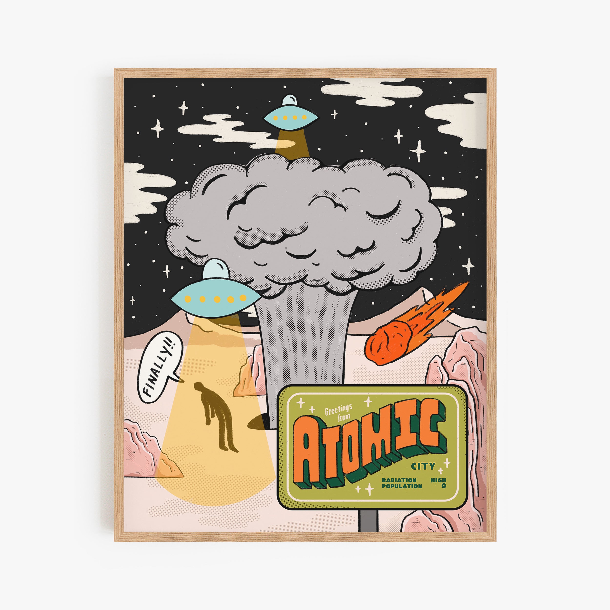 Atomic City Art Print