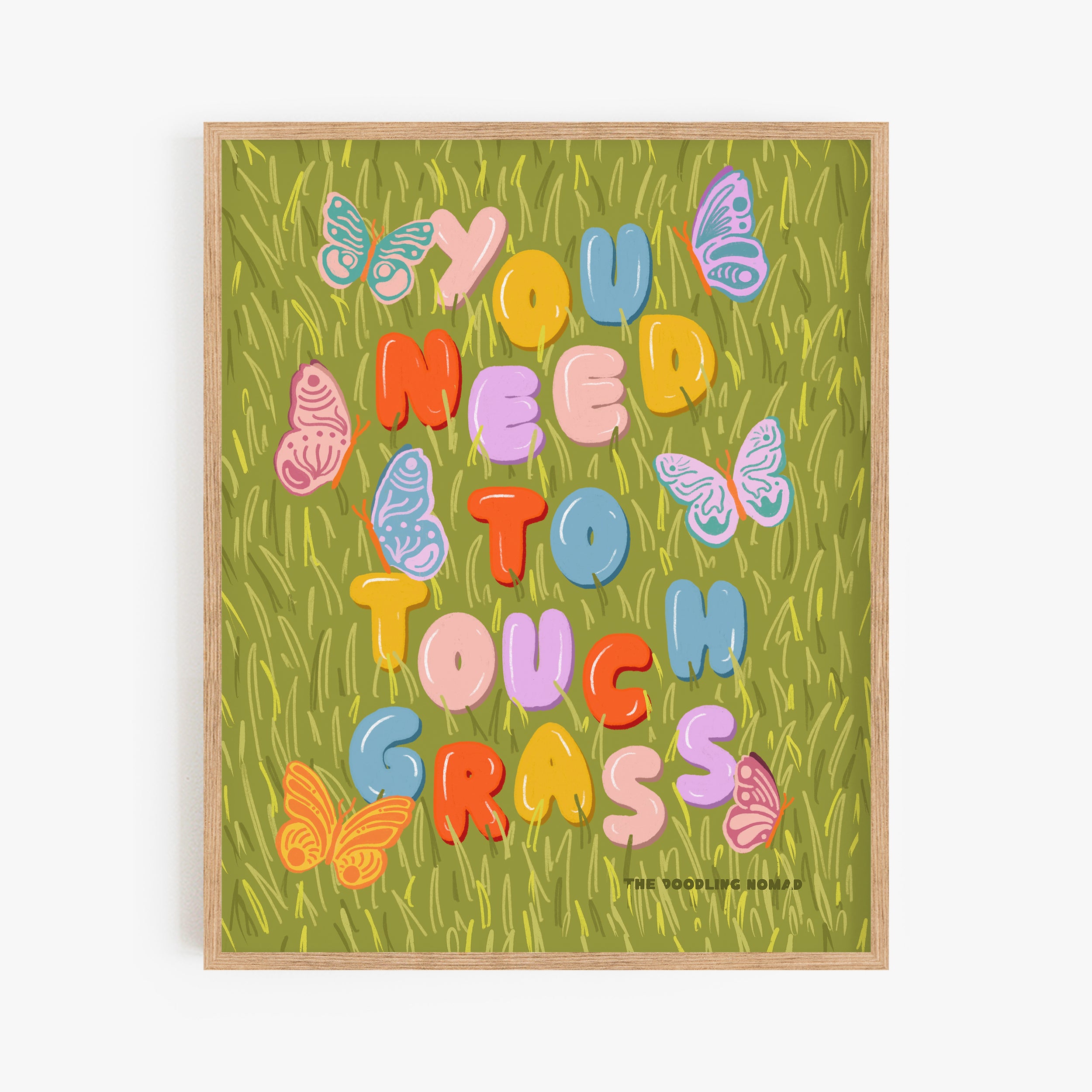 Touch Grass Art Print