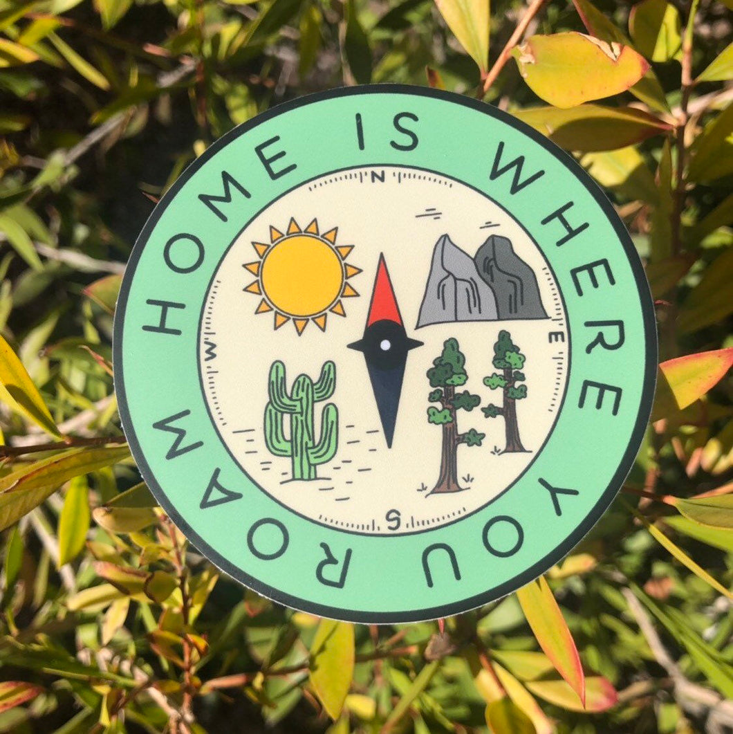 Home Is Where You Roam Vinyl Sticker