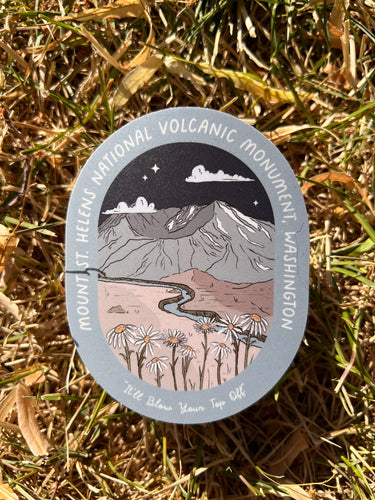 Mount St Helens National Volcanic Monument Vinyl Sticker