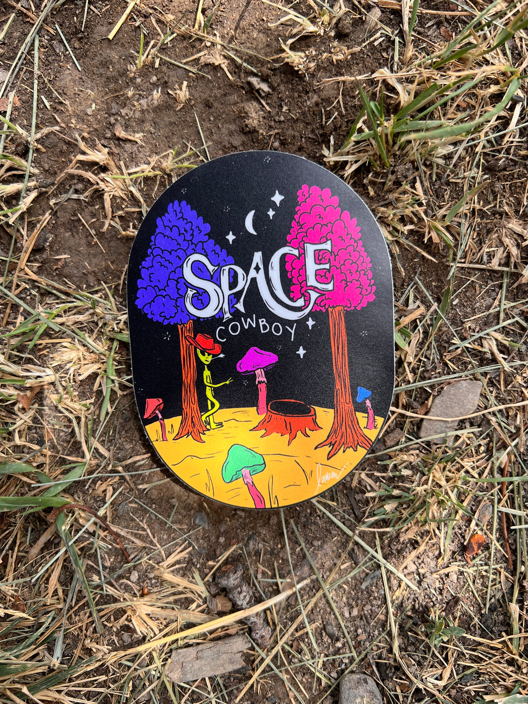 Space Cowboy Vinyl Sticker